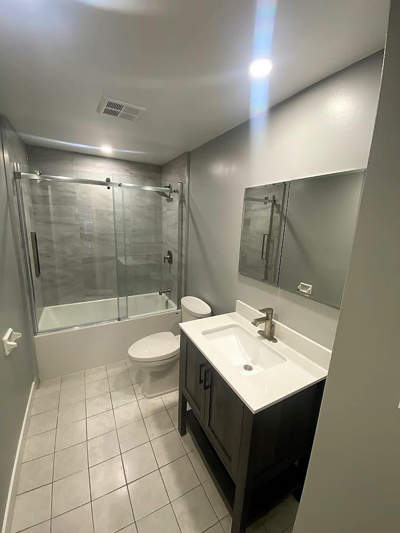 Stylish bathroom renovation with custom details